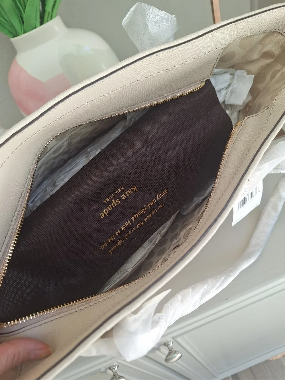 NWT Kate Spade cedar street Harmony perforated floral Tote Bag